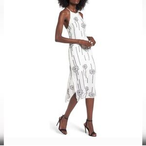 ASTR The Label Floral Embroidered Midi Dress Size M